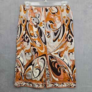 Emilio Pucci Skirt Womens Psychedelic Print Mini  Italy Designer Size 8